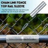 Tandefio 8 PCS Top Rail Sleeve Galvanized Steel Chain Link