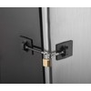 Computer Security Products Refrigerator Door Lock With Padlock, Black