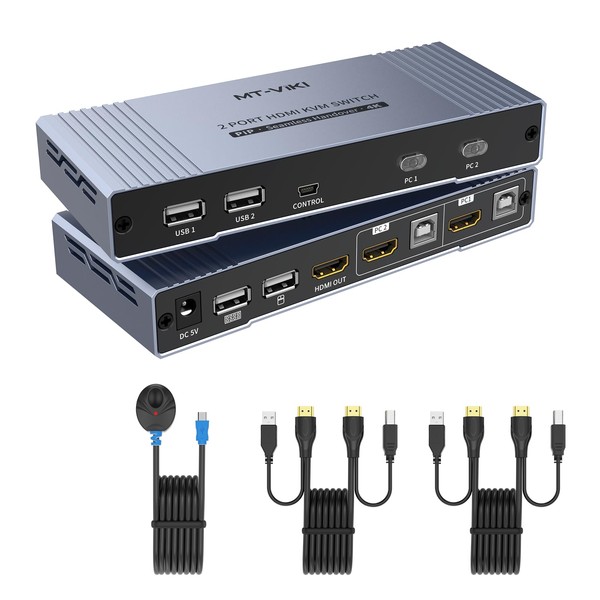 Multiview KVM Switch Seamless HDMI 2 port Boxes, MT-VIKI 4K@30hz