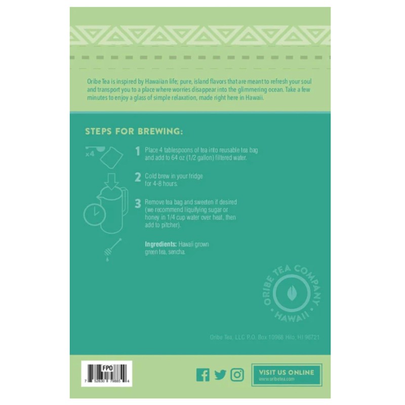 Oribe Tea Co. Hawaii Cold Brew Iced Tea (Green)