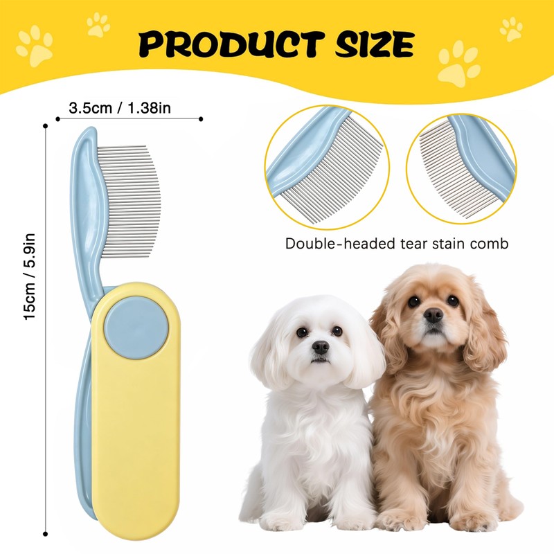 Flea Lice Comb,Professional Eye Comb For Cats & Dogs