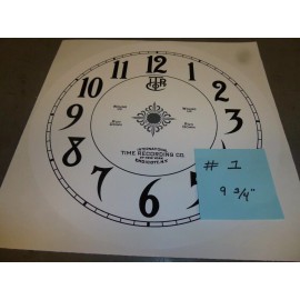 INTERNATIONAL TIME RECORDING CO TIME CLOCK REPLACEMENT DIAL FACE ANTIQUE VINTAGE