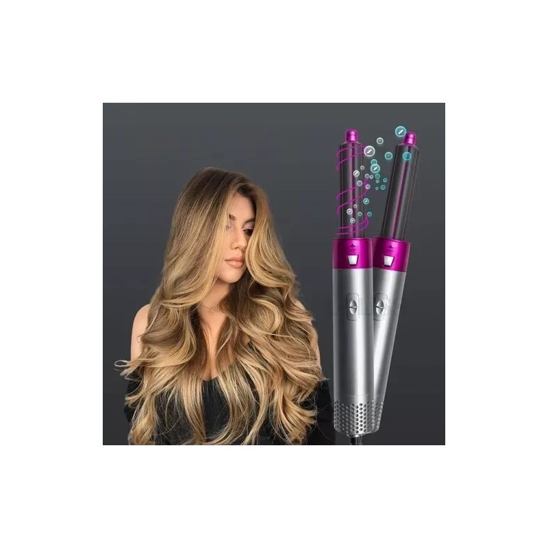 QTY Cepillo 5 En 1 Secadora De Pelo Rizadora Aire