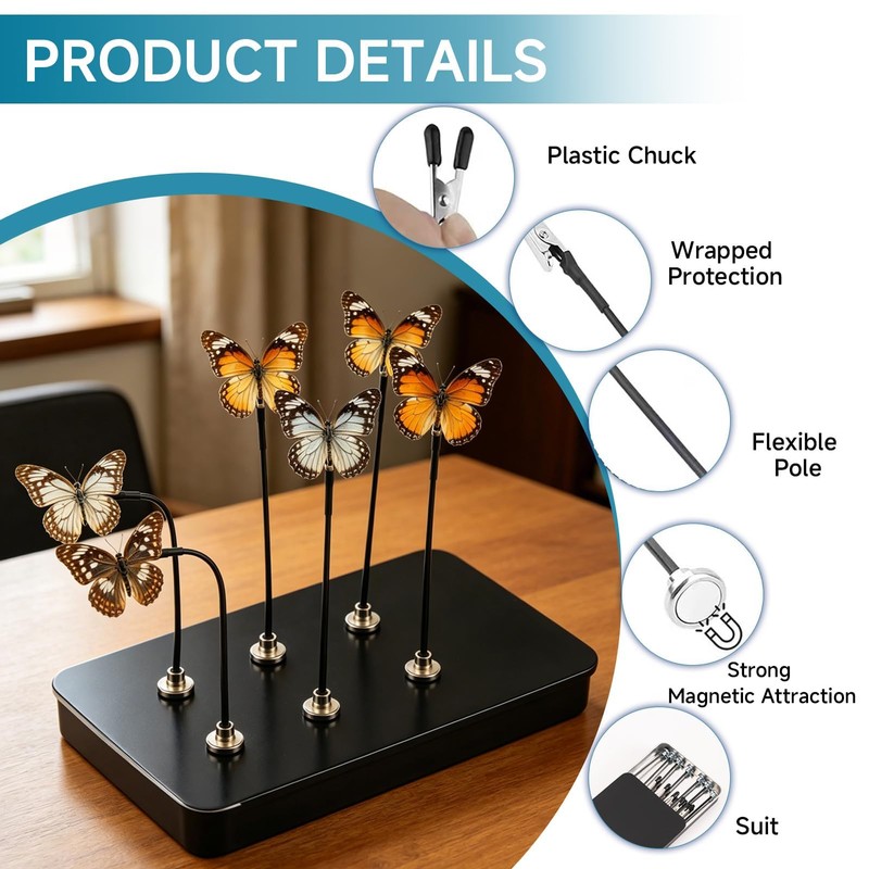 20 PCS Model Painting Stand Base Holder Magnetic Bendable Alligator