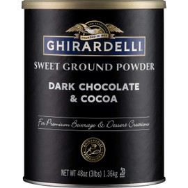 Ghirardelli Dark Chocolate & Cocoa Sweet Ground Powder, 3 lb Can