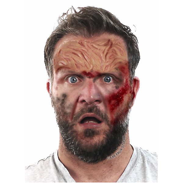 Fxe Faux Studio Zombie Burns Halloween Latex Prosthetic Appliance. Multicolored