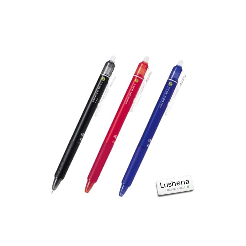 FriXion Ball LFBK23EF Retractable Body 0.5mm Black Red Blue Gel