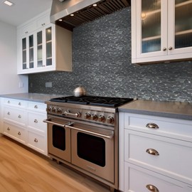 Pebble Tile for Shower Floor, Grey, StoneCreek 12x12 inch Durable for Kitchen Backsplash, Bathroom Floors, Wall Covering, Outdoor Applications – 6 Pieces per Box, Perfect for DIY & Professional Use