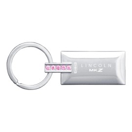 Lincoln MKZ Jeweled Rectangular Key Ring (Pink)
