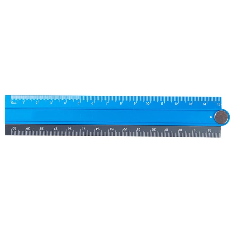 MISUVRSE Aluminum Alloy Foldable Ruler Simple Folding Metal Stationery Rule
