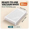 50-Pack Vacuum Food Storage Bags for Food Preservation – Reusable