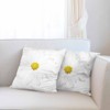 Beabes Throw Pillow Covers Beautiful White Daisy Bloom Flower 18X18