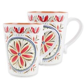 Auntie Morags Purely Home Rio Medallion Melamine/Plastic Outdoor/Camping/BBQ Mugs (Mediterranean, 2)