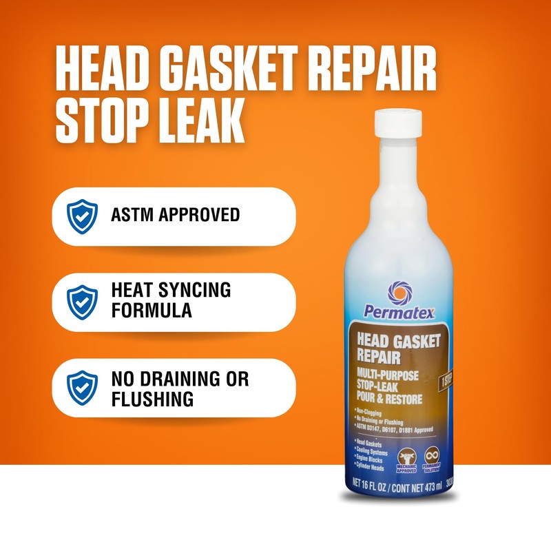 Permatex 30300 Head Gasket Repair - Multi-Purpose Stop-Leak, 16 fl.