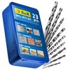 S&R drill bit set, 15-piece, 23 pieces, in plastic box
