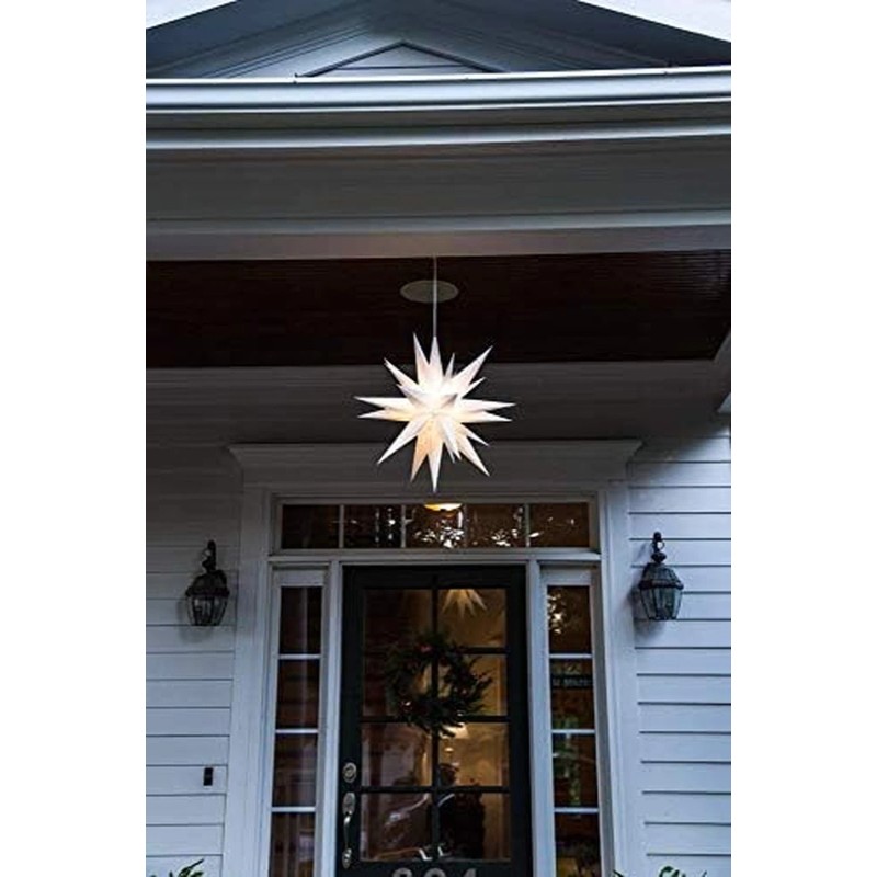 Elf Logic 21" Large Warm White LED Moravian Star -