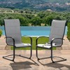 NUU GARDEN Outdoor 2-Piece Textilene Dining Chair Set, with Padded
