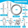 57Pcs Sun Shade Sail Hardware Kit 6 inch with 4Pcs