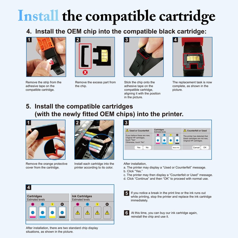 LxTek Compatible Replacement for 923 Ink Cartridges Combo Pack 4