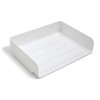 TRU RED 24380790 Side Load Stackable Plastic Letter Tray, White