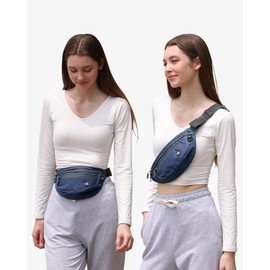 WATERFLY Bum Bag Sport Small: Sporty Unisex Waist Bag Stylish Lightweight Hipbag for Outdoor Travel Hiking Travel Men Women, darkblue, Sports