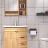 VAEHOLD Self Adhesive Toilet Paper Holder with Phone Shelf Stainless