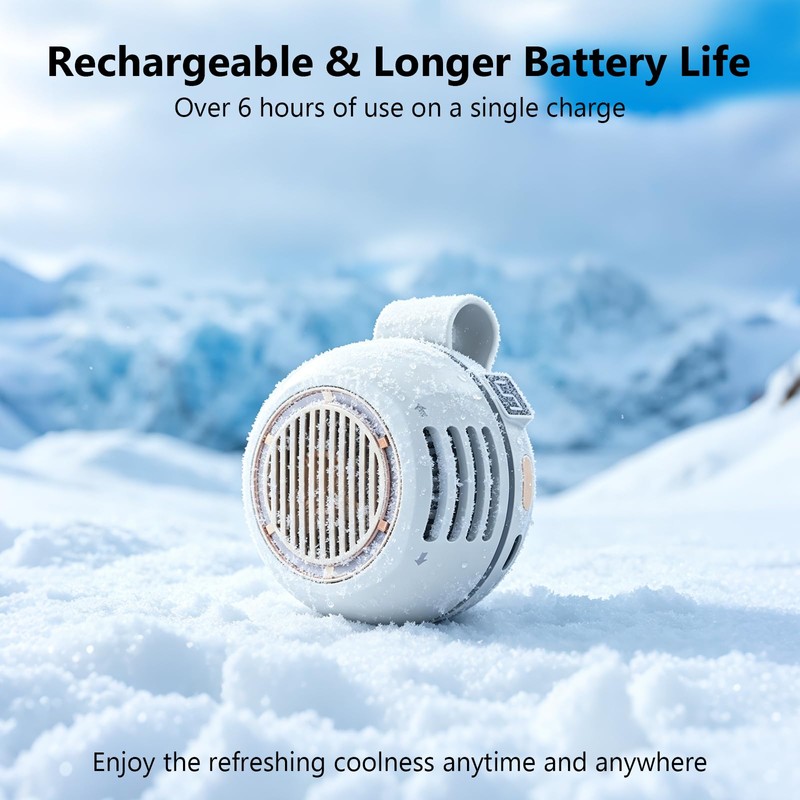 Clip‑On Bladeless Waist Fan, Hands‑Free Portable Personal Cooling Mini Fan