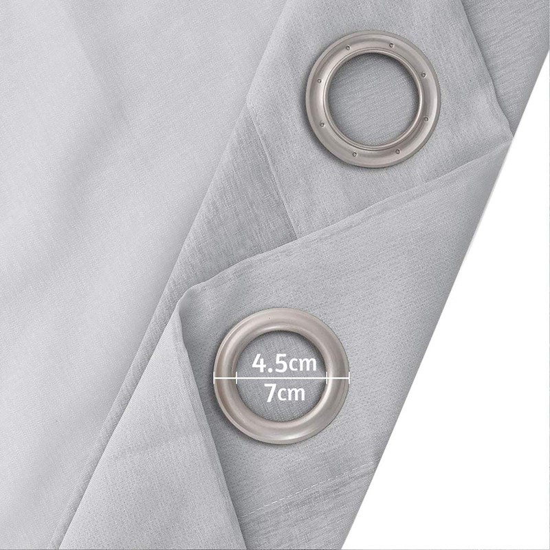 Topick Sheer Curtain with Eyelets, Transparent Curtain, Pack of 2,