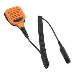 HELETUL IP65 Waterproof uv-9r Speaker Mic Radio Hand Shoulder Mic for baofeng gmrs 9r pro Plus gmrs-9r uv9r uv 9r uv9g Walkie Talkie (Orange)