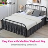RIMELA Dark Grey Bed Skirts with Split Corners Queen Size