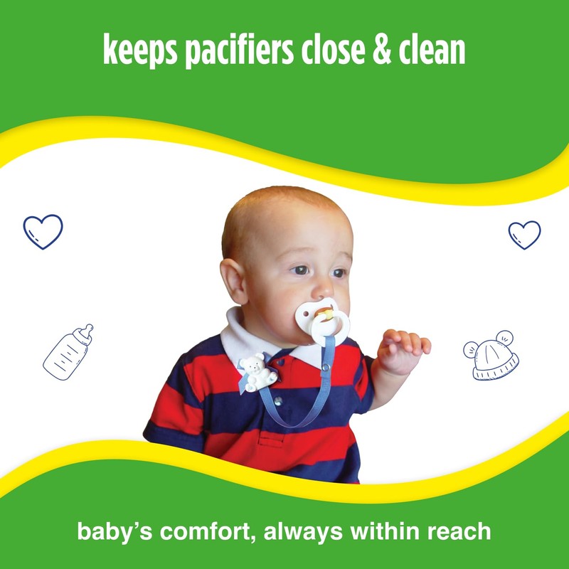 Baby Buddy Pacifier Clip Holder, Newborn Essential with Universal Fit