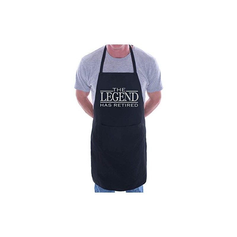 Print4U The Legend has Retired BBQ Cooking Funny Novelty Apron