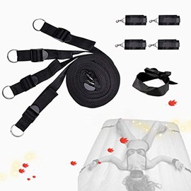 Bachelorette Girl Hand and Foot Tension Band Fixing System Kit with Smooth Satin Headband Evening Dress Accessories