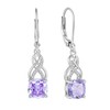 Blaniy Square Princess Cut Dangle Drop Earrings 925 Sterling Silver