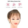 BUYOGET Clip in Fringe Human Hair Extension Airy Bangs Light