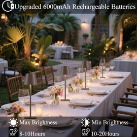 Brown Cordless Table Lamps Set of 2,Vintage Rechargeable Lamp for Restaurant Dinner Dining Kitchen Countertop Bathroom Counter Top Tabletop Lighting,Shower Lamp for Insider Shower,Lampara Recargable