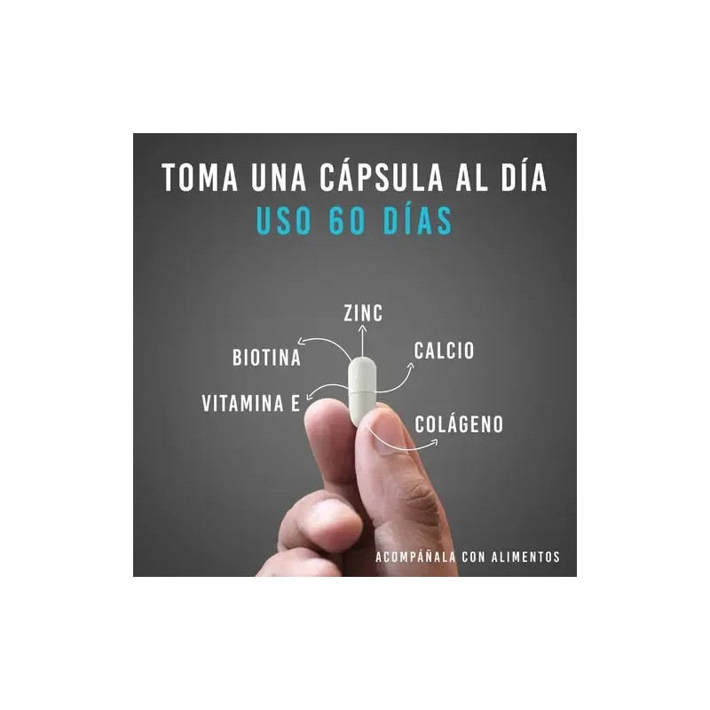 Biotina Colágeno Vitamina E Zinc Calcio 60 Cápsulas Lifeed5 Na