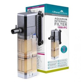 AllPondSolutions Fish Tank Filter, 1500-IFC Clear Internal Aquarium Submersible Water Filter for Small Coldwater or Tropical Aquariums for Tanks Up to 280 Litres – Include Flow Adjuster