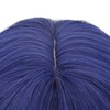 Navy Blue Wig Short Curly Synthetic Wig with Bangs for