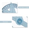 2 Pcs Circle Protractor Rulers Plastic Protractors Swing Arm Angle