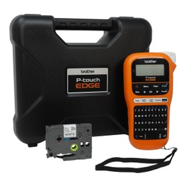 Brother PT-E110BP Contractor Kit: P-Touch Handheld Industrial Label Printer Plus 3 Tapes (up to 12mm Labels)