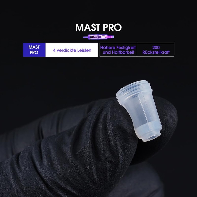 Mast Pro Tattoo Needles Set, 50 Pieces, Various Sizes, Round