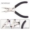 SUNNYCLUE 4.9 Inch Round Nose Wire Cutter 4-in-1 Mini Precision