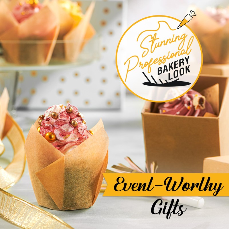 Tulip Cupcake Liners, Muffin Liners for Baking by Baker’s Signature