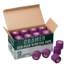 Cramer Eco-Flex Self-Stick Stretch Tape, Cohesive Tape, Flexible Elastic Sports Tape, Athletic Training Supplies, Easy Tear Self-Adherent Bandage Wrap, Bulk Cases, 6 Yard Rolls, Compression Tape