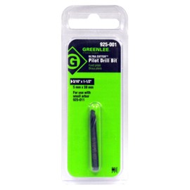 Greenlee Pilot Drill, 3/16 Dia X 1 1/2 In L, Small, Black