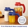 2 Pack Wide Mouth Mason Jar Lids with Handle, Airtight