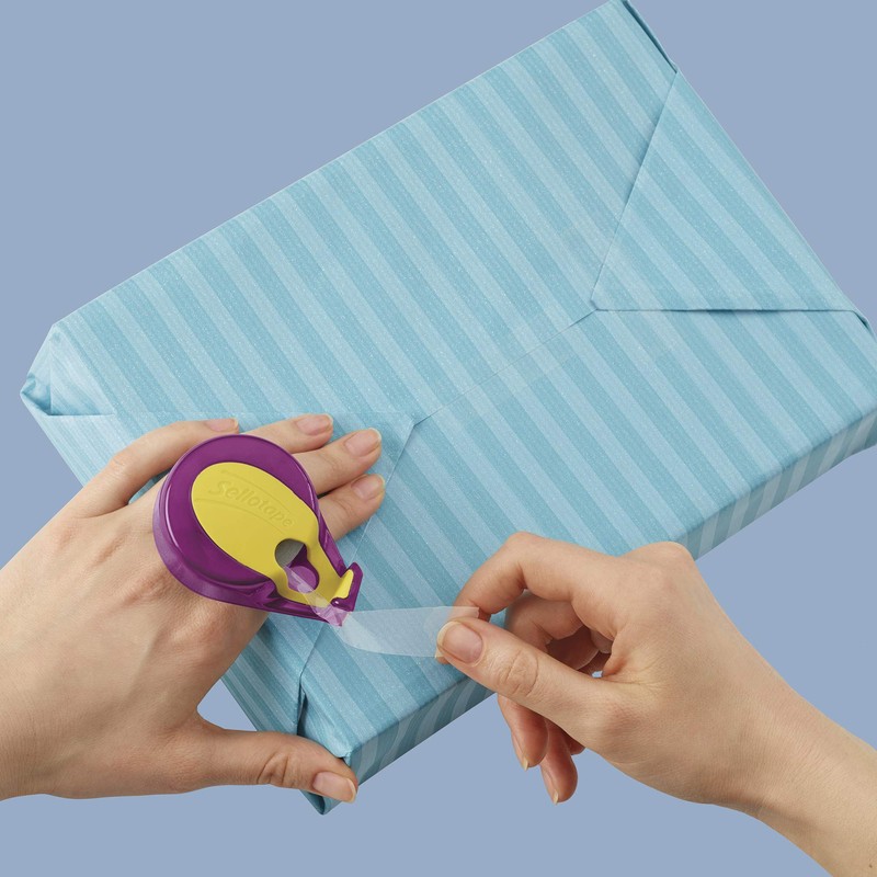 Sellotape On-Hand Dispenser with Invisible Matt Tape, Both hands free