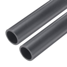 sourcing map 1 Inch PVC Rigid Tube Round Pipe Tubing Hardware Tubing 20.6mm ID 26mm OD 9" Length Dark Grey High Impact for Water Pipe, Crafts, Cable Sleeve 2pcs