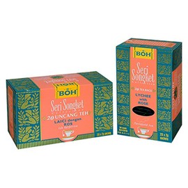 Cameron Highlands Premium Tea Boh Beautie Lychee Rose (1 Box, 20 Tea Packs, Lychee with Rose)